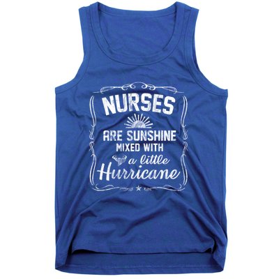 Nurses Are Sunshine Mixed With A Little Hurricane Gift Tank Top