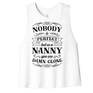 Nanny Aupair Sitter Great Gift Women's Racerback Cropped Tank