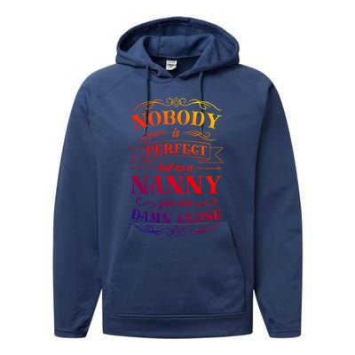 Nanny Aupair Sitter Gift Performance Fleece Hoodie