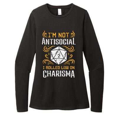 Not Anti Social Low Charisma Funny Rpg Gamer Womens CVC Long Sleeve Shirt