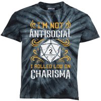 Not Anti Social Low Charisma Funny Rpg Gamer Kids Tie-Dye T-Shirt