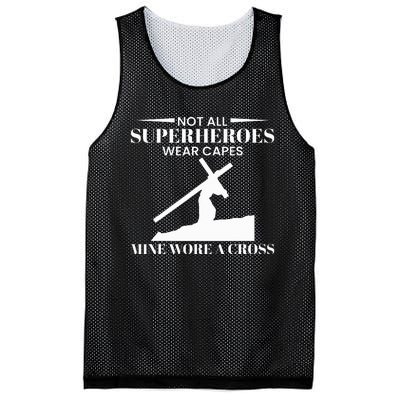 Not All Superheros Wear Capes Mine Wore A Cross Mesh Reversible Basketball Jersey Tank