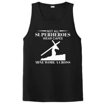 Not All Superheros Wear Capes Mine Wore A Cross PosiCharge Competitor Tank