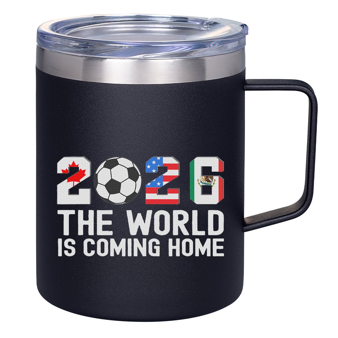 North America Soccer Ball Boy Girl Cool 2026 Football 12oz Stainless Steel Coffee Mug