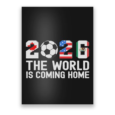 North America Soccer Ball Boy Girl Cool 2026 Football Poster