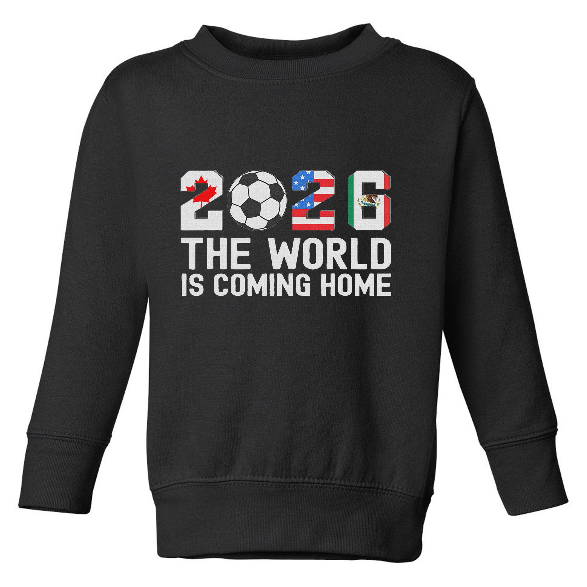 North America Soccer Ball Boy Girl Cool 2026 Football Toddler Sweatshirt