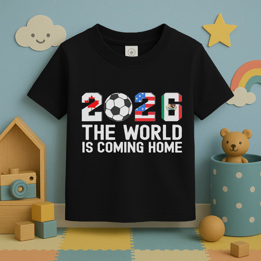 North America Soccer Ball Boy Girl Cool 2026 Football Toddler T-Shirt