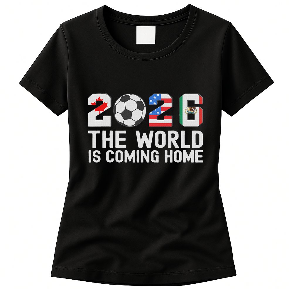 North America Soccer Ball Boy Girl Cool 2026 Football Womens T-Shirt