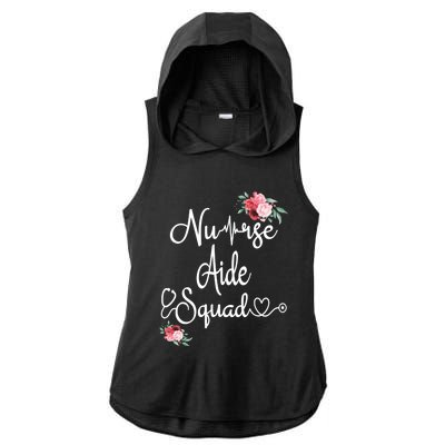 Nurse Aide Squad Flower Nurses Nursing Graduation Medical Gift Ladies PosiCharge Tri-Blend Wicking Draft Hoodie Tank