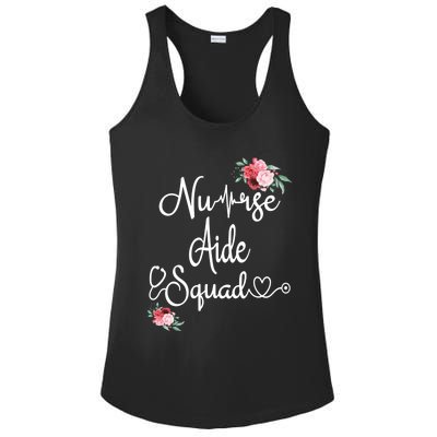 Nurse Aide Squad Flower Nurses Nursing Graduation Medical Gift Ladies PosiCharge Competitor Racerback Tank