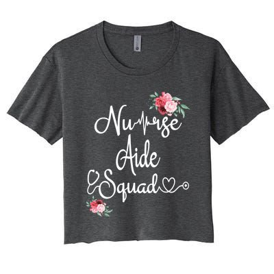 Nurse Aide Squad Flower Nurses Nursing Graduation Medical Gift Women's Crop Top Tee