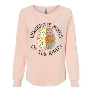 Neurodiversity Autism Spectrum ASD ADHD Rainbow Brain Womens California Wash Sweatshirt