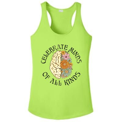 Neurodiversity Autism Spectrum ASD ADHD Rainbow Brain Ladies PosiCharge Competitor Racerback Tank