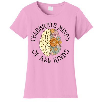 Neurodiversity Autism Spectrum ASD ADHD Rainbow Brain Women's T-Shirt