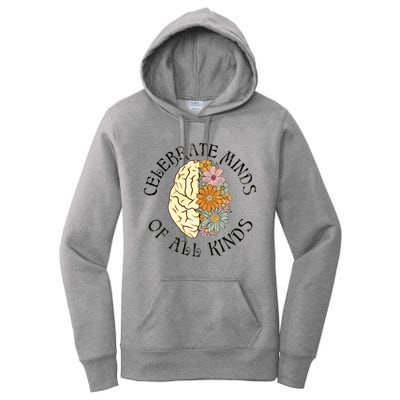 Neurodiversity Autism Spectrum ASD ADHD Rainbow Brain Women's Pullover Hoodie