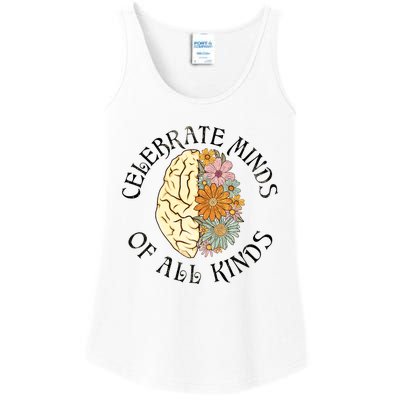 Neurodiversity Autism Spectrum ASD ADHD Rainbow Brain Ladies Essential Tank