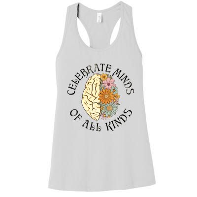 Neurodiversity Autism Spectrum ASD ADHD Rainbow Brain Women's Racerback Tank