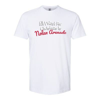 Nolan Arenado St Louis Baseball All I Want For Christmas Cute Gift Softstyle CVC T-Shirt