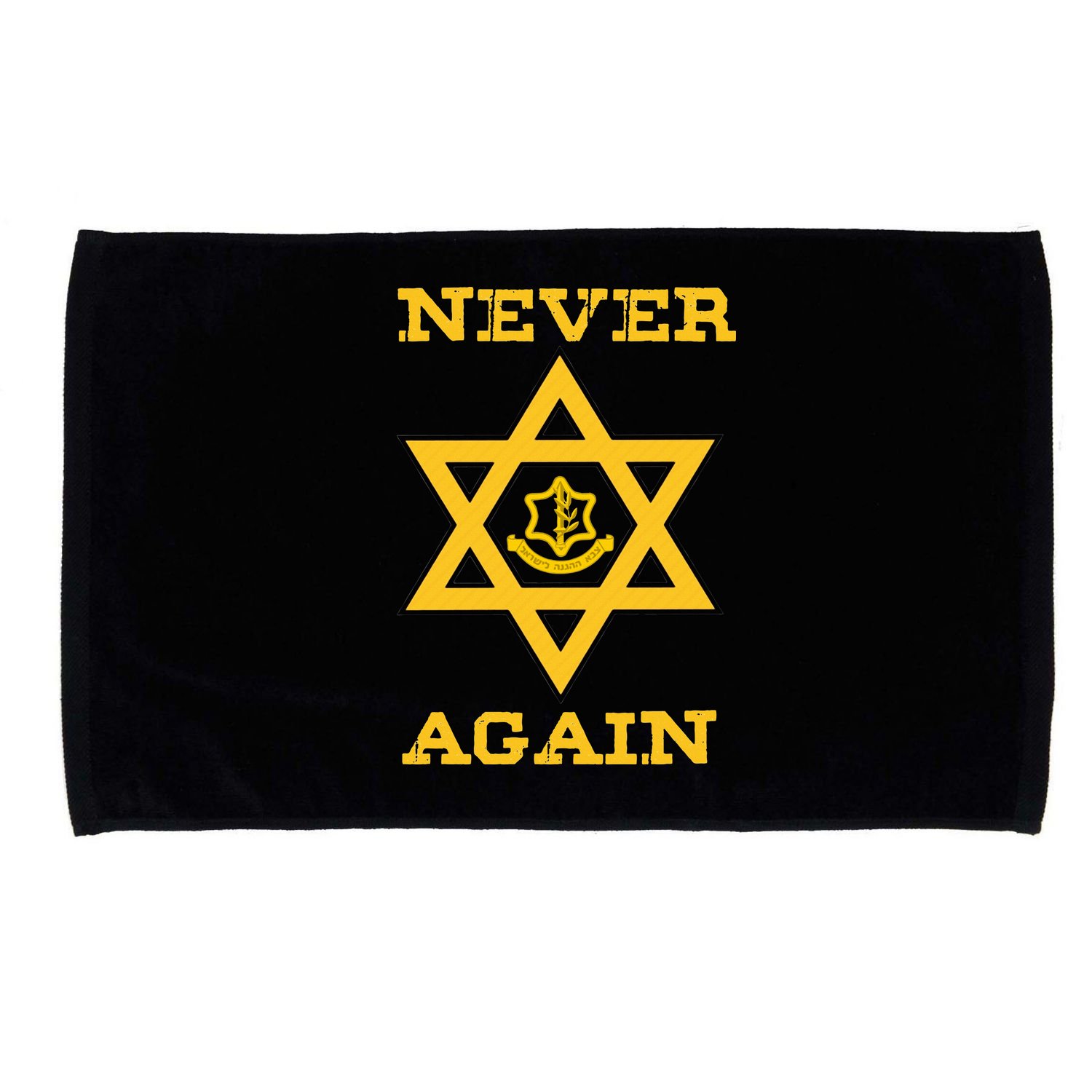 Never Again Support Israel Jewish Star Of David Idf Logo Microfiber Hand Towel