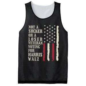 Not A Sucker Or A Loser Veterans Voting For Harris Walz 2024 Mesh Reversible Basketball Jersey Tank