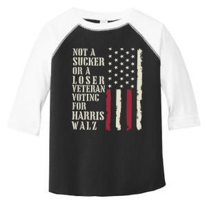 Not A Sucker Or A Loser Veterans Voting For Harris Walz 2024 Toddler Fine Jersey T-Shirt