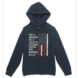 Not A Sucker Or A Loser Veterans Voting For Harris Walz 2024 Urban Pullover Hoodie