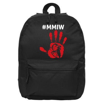Native America Stolen Sisters Awareness Merch MMIW 16 in Basic Backpack