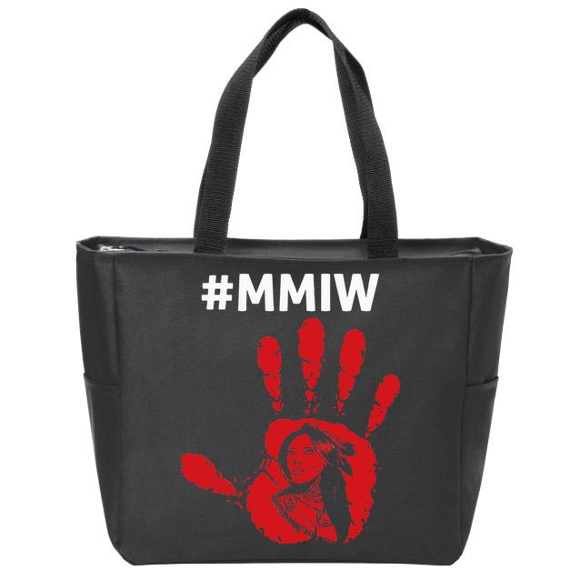 Native America Stolen Sisters Awareness Merch MMIW Zip Tote Bag