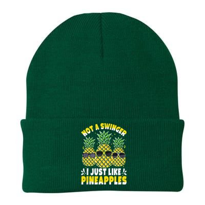 Not A Swinger I Just Like Pineapples Cool Pienapples Outfit Knit Cap Winter Beanie