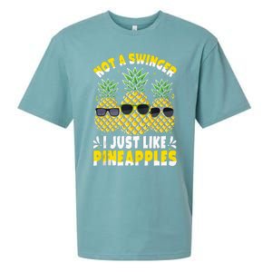 Not A Swinger I Just Like Pineapples Cool Pienapples Outfit Sueded Cloud Jersey T-Shirt