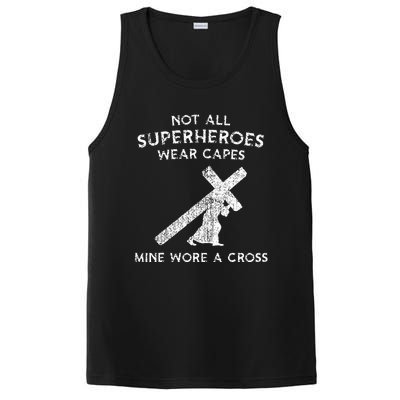 Not All Superheroes Wear Capes Mine Wore A Cross PosiCharge Competitor Tank