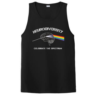 Neurodiversity Autism Spectrum Asd Adhd Rainbow Brain Gift PosiCharge Competitor Tank