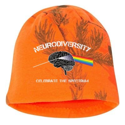 Neurodiversity Autism Spectrum Asd Adhd Rainbow Brain Gift Kati - Camo Knit Beanie