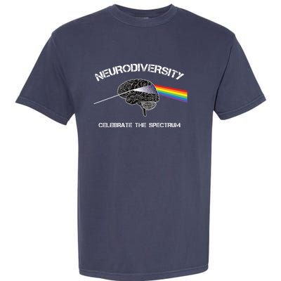 Neurodiversity Autism Spectrum Asd Adhd Rainbow Brain Gift Garment-Dyed Heavyweight T-Shirt