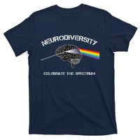 Neurodiversity Autism Spectrum Asd Adhd Rainbow Brain Gift T-Shirt