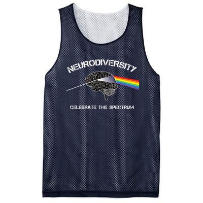 Neurodiversity Autism Spectrum Asd Adhd Rainbow Brain Gift Mesh Reversible Basketball Jersey Tank