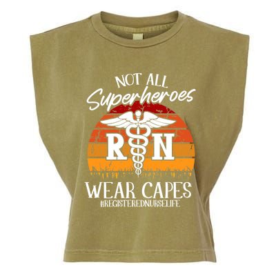 Not All Superheroes Wear Capes Lazy Halloween Costume Nurse Gift Garment-Dyed Women's Muscle Tee