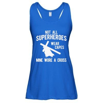 Not All Superheroes Wear Capes Mine Wore A Crosss Ladies Essential Flowy Tank