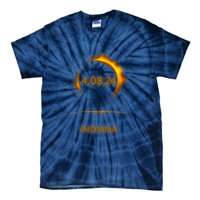 North America Solar Eclipse 4.08.24 Indiana Souvenir Tie-Dye T-Shirt