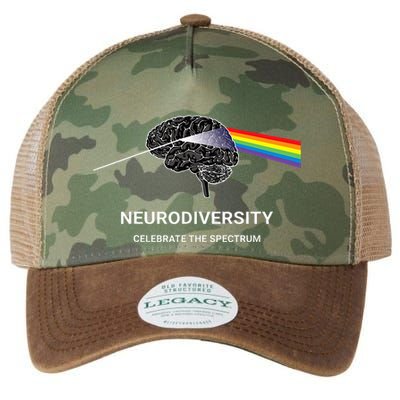 Neurodiversity Autism Spectrum Asd Adhd Rainbow Brain Legacy Tie Dye Trucker Hat