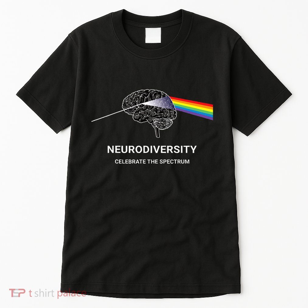 Neurodiversity Autism Spectrum Asd Adhd Rainbow Brain Tall T-Shirt