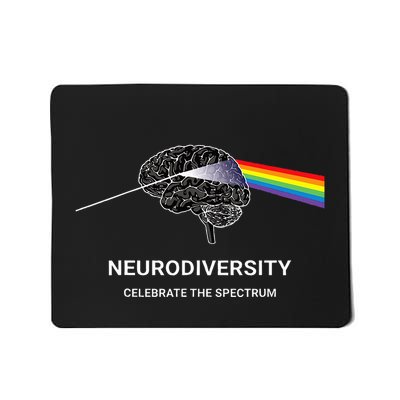 Neurodiversity Autism Spectrum Asd Adhd Rainbow Brain Mousepad
