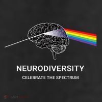 Neurodiversity Autism Spectrum Asd Adhd Rainbow Brain 25L Jumbo Tote