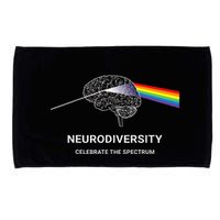 Neurodiversity Autism Spectrum Asd Adhd Rainbow Brain Microfiber Hand Towel