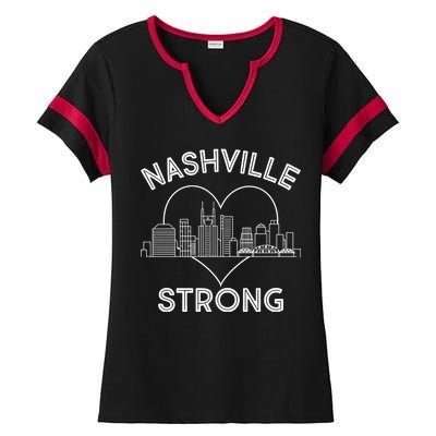 Nashville Strong Support  Ladies Halftime Notch Neck Tee