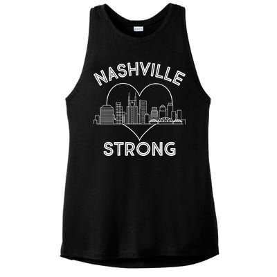 Nashville Strong Support  Ladies PosiCharge Tri-Blend Wicking Tank