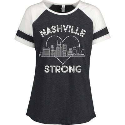 Nashville Strong Support  Enza Ladies Jersey Colorblock Tee