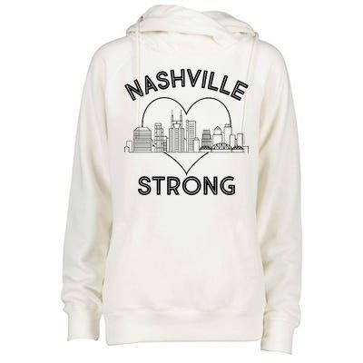 Nashville Strong Support  Womens Funnel Neck Pullover Hood