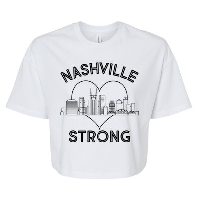 Nashville Strong Support  Bella+Canvas Jersey Crop Tee