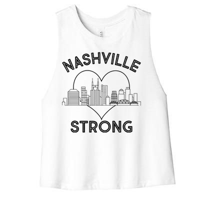 Nashville Strong Support  Women's Racerback Cropped Tank